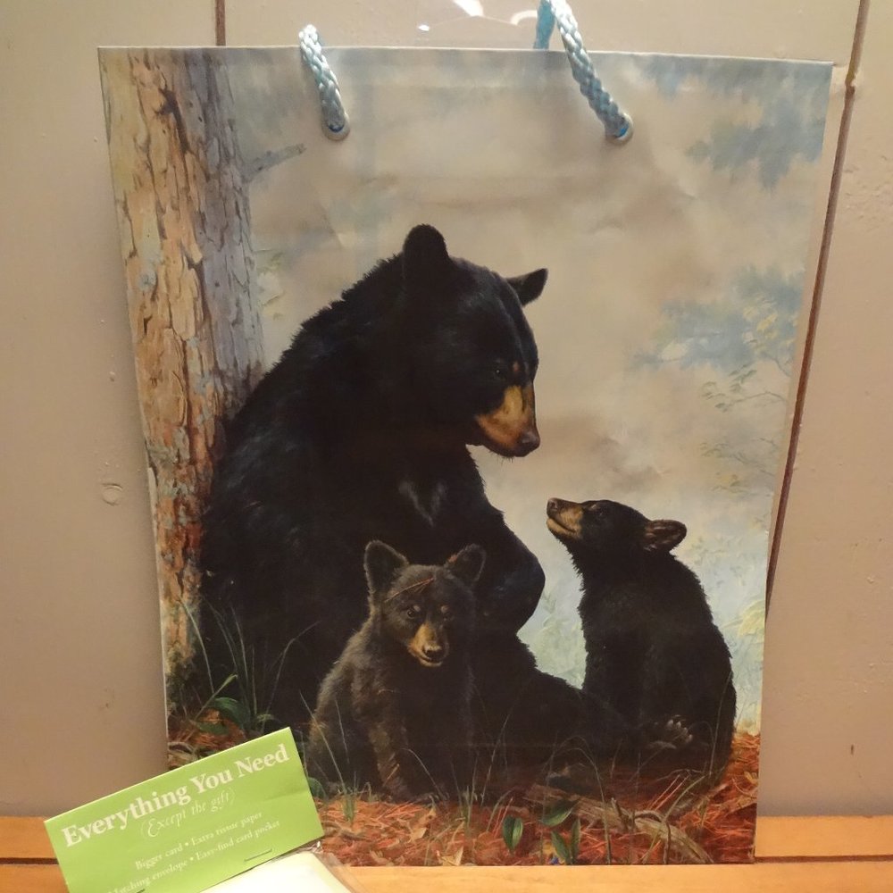 💥Mama Bear and Cubs Gift Bag w/Card and Tissue Paper
